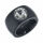 Stainless Steel Ring - with Cubic Zirconia PVD-Black-60 (19,1 Ø) 09 US