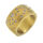 Edelstahlring - PVD-Gold mit Steinen