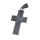 Edelstahlanhänger - Kreuz mit Carbon PVD Schwarz