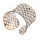 Stainless Steel Bangle - Chessboard - PVD-Roségold