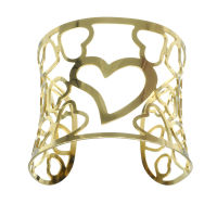 Stainless Steel Bangle - Heart - PVD-Gold
