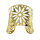 Edelstahlarmreif - Blume - PVD-Gold