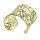 Edelstahlarmreif - Blume - PVD-Gold