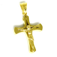 Stainless Steel Pendant – Crucifix with Gently...