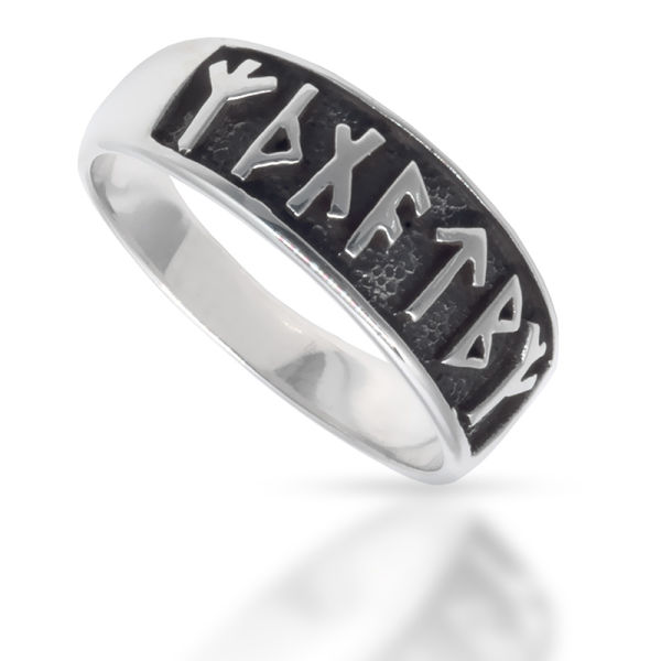 925 Sterling Silberring - Runen 62 (19,7 Ø) 9,9 US