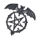 Edelstahlanhänger - Fledermaus mit Pentagramm...
