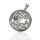 Yggdrasil Pendant with Sun and Crescent Moon in 925 Sterling Silver
