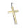 Edelstahlanhänger - Kreuz mit spanischem Vater Unser - Golden