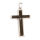 Edelstahlanhänger - Kreuz mit lateinischem Vater Unser - Schwarz