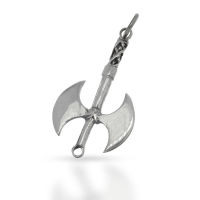 925 Sterling Silberanhänger - Doppelaxt