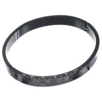 Armreifen - oval Sterne ca. 61 x 53 x 6 x 2 mm - PVD-Schwarz