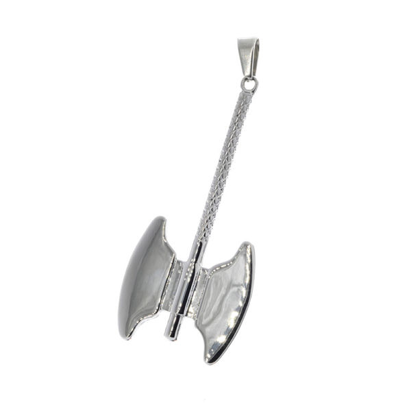 Stainless steel pendant - double axe steel
