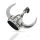 925 Sterling Silberanhänger - Gehörnter Wikingerhelm