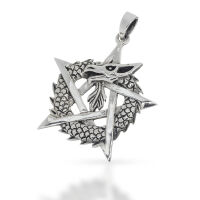 Drachen-Pentagramm mit umlaufendem Schuppenkörper...