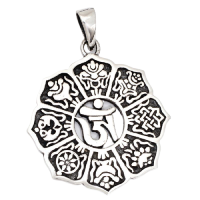 925 Sterling Silberanhänger - Ashtamangala