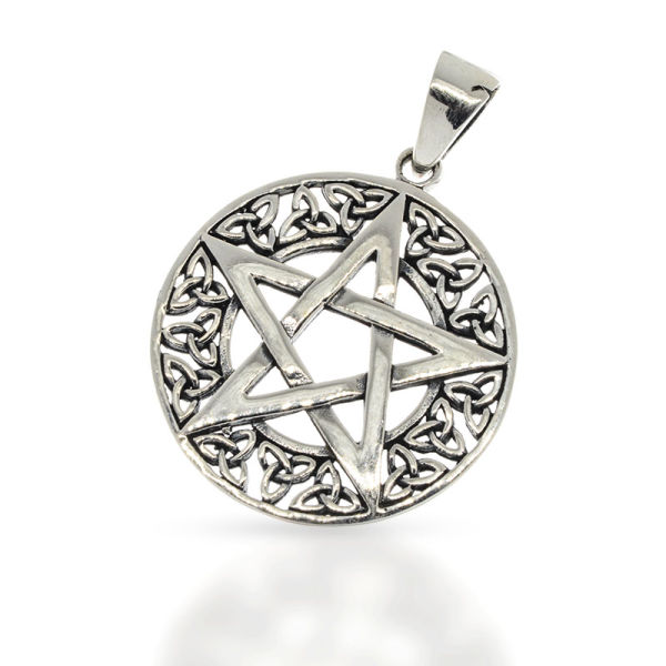 925 Sterling Silberanhänger - Pentagramm