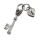 925 Sterling Silver Pendant – Key with Heart Lock "Danjela"