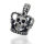 925 Sterling Silberanhänger - Krone mit Totenkopf "Melvir"