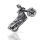 925 Sterling Silberanhänger - Großer 925 Sterling Silberanhänger - Heißer Ofen - Chopper - 23g
