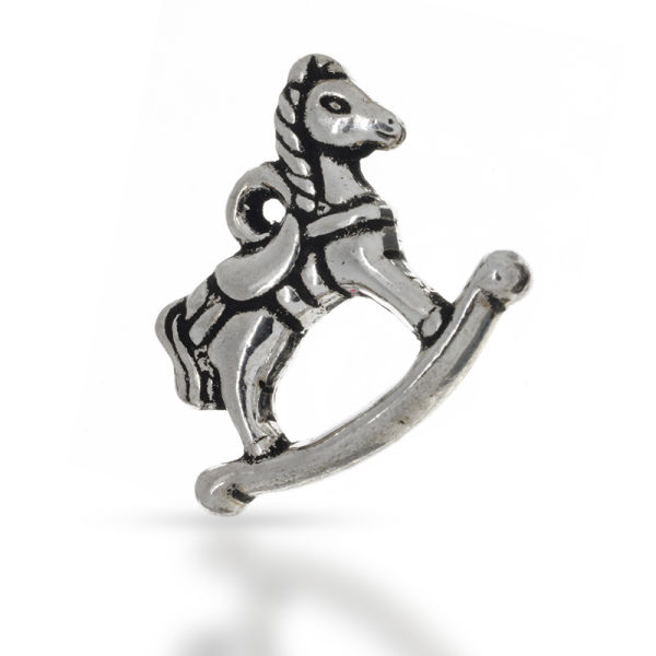 925 Sterling Silberanhänger - Schaukelpferd