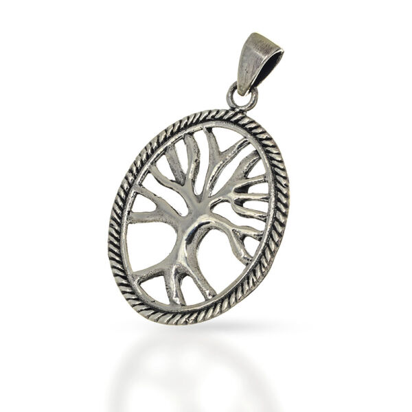 Oval Tree of Life Pendant “Arnora” in 925 Sterling Silver