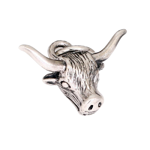 925 Sterling Silberanhänger - Longhorn Rind