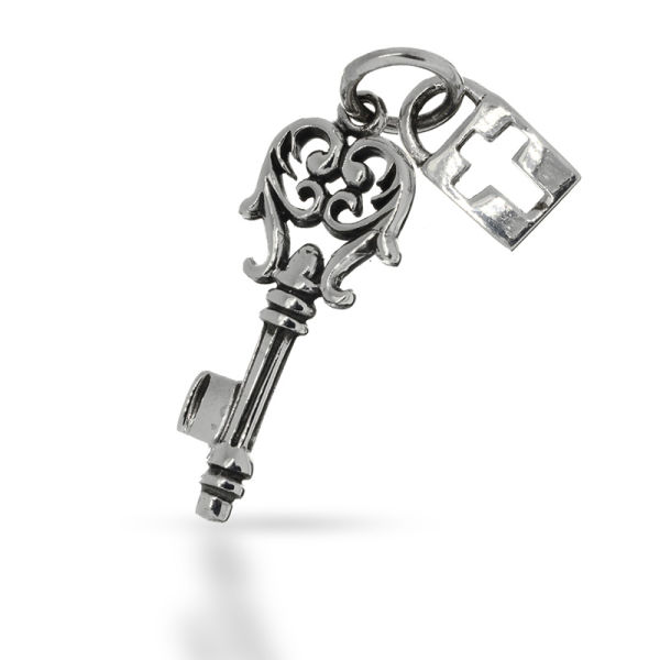 925 Sterling Silberanhänger - Schlüssel "Charlotte"