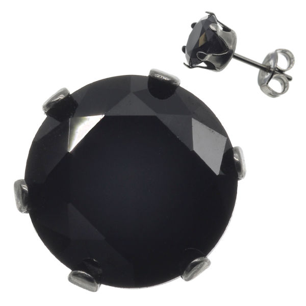 Stainless steel stud earrings with CZ in many variations