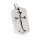 925 Sterling Silberanhänger - DogTag mit Lilienkreuz