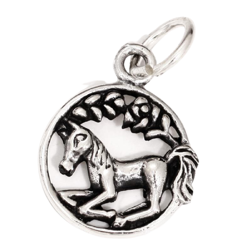 925 Sterling Silberanhänger - Pferd "Kapula"
