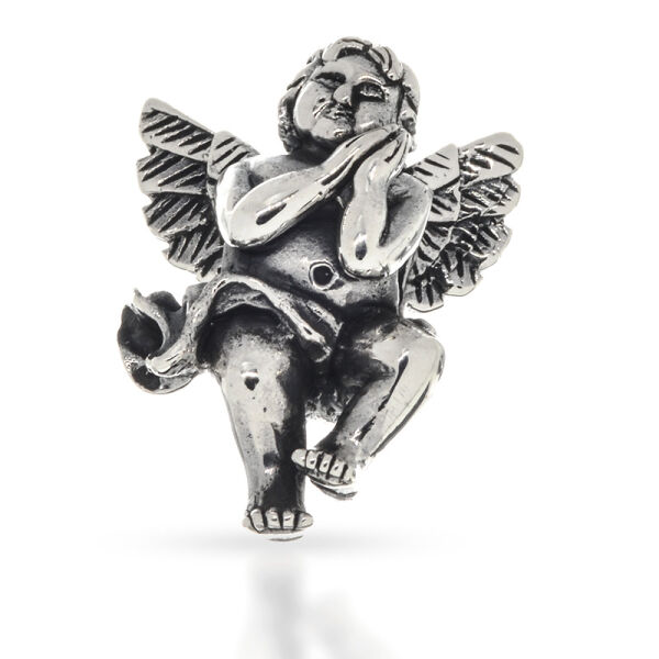 925 Sterling Silver Pendant – Marcus Angel with Stringed Instrument