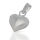 925 Sterling Silver Pendant – Heart "Polished and Matte"