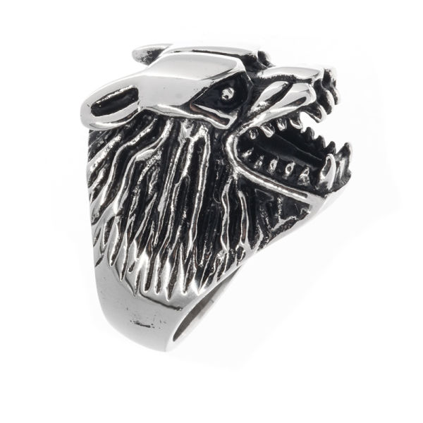 Stainless Steel Ring - Wolf Head