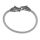 Stainless steel bangle with dragon heads Head Steel / Bracelet Steel