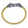 Stainless steel bangle with dragon heads Head Steel / Bracelet Gold