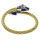 Stainless steel bangle with dragon heads Head Steel / Bracelet Gold