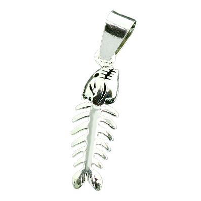 925 Sterling silver pendant - fishbone