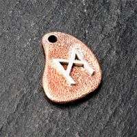 Bronzeanhänger - Rune aus 925er Sterling Silber - Manaaz / Man