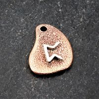 Bronzeanhänger - Rune aus 925er Sterling Silber - Perdo / Perthro