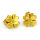 Edelstahlohrstecker vierblättriges Kleeblatt Golden