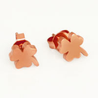 Edelstahlohrstecker - Kleeblatt Rosegold