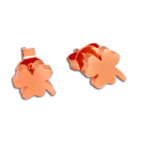 Edelstahlohrstecker - Kleeblatt Rosegold