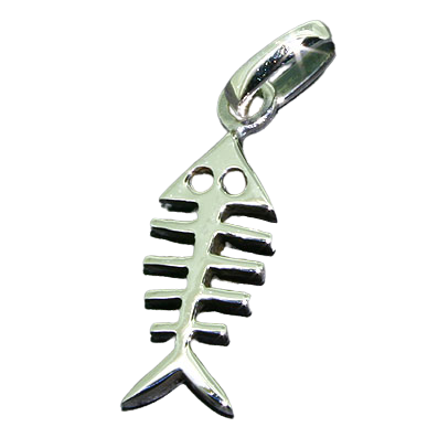 925 Sterling silver pendant - fishbone