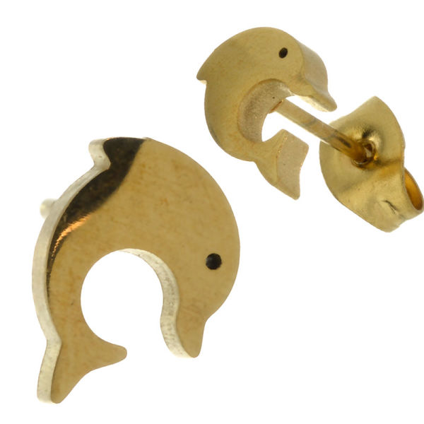 Stainless steel earring - dolphin