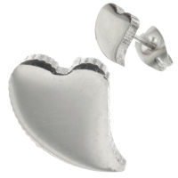 Edelstahlohrstecker- Herz