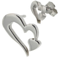 Edelstahlohrstecker - Herz "Stahl"
