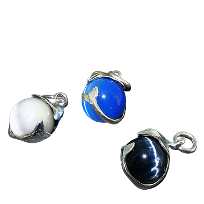925 Sterling Silberanhänger - Delphin mit Kugel