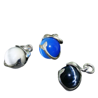 925 Sterling Silberanhänger - Delphin mit Kugel
