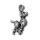 925 Sterling Silberanhänger - Pudel mit beweglichen Gleidern