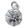 925 Sterling silver pendant - spider in a web